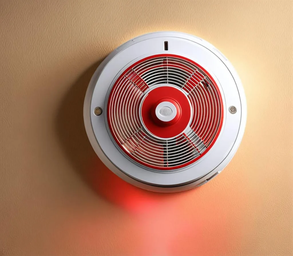 Smoke Alarm Blinking red 